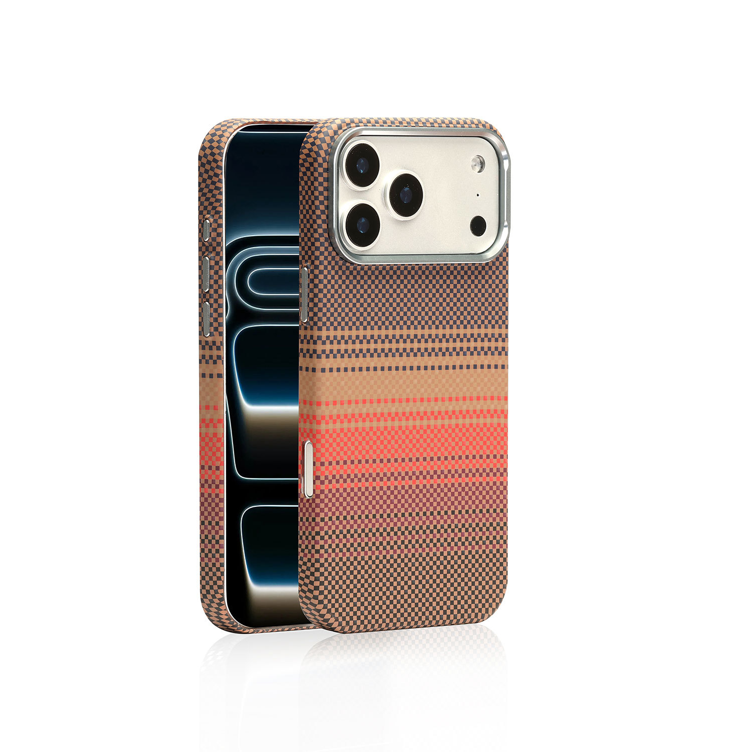 Чехол для телефона Carbon Luxo Life MagSafe LF113 Sunset Коричневый Чехол для телефона Carbon Luxo Life MagSafe iPhone 17 Pro LF113 Sunset Коричневый — изображение 1