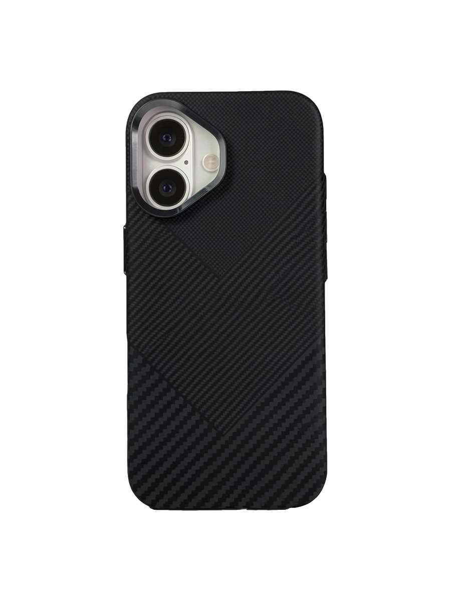 Чехол для телефона Carbon Luxo Life MagSafe iPhone 17 LF27 геометрия черный Чехол для телефона Carbon Luxo Life MagSafe iPhone 17 LF26 геометрия черный — изображение 1
