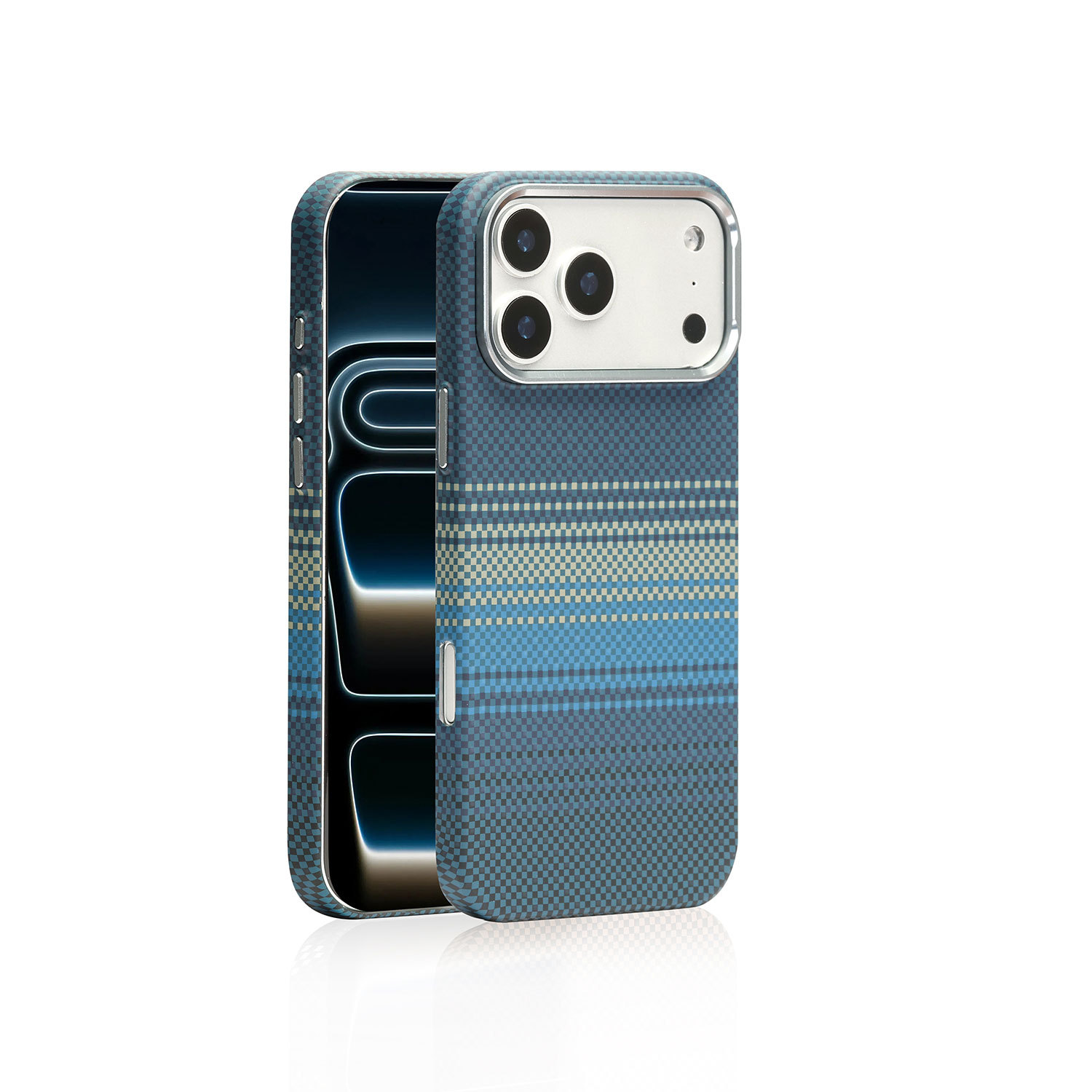 Чехол для телефона Carbon Luxo Life MagSafe iPhone 17 pro max LF114 Moonrise Синий Чехол для телефона Carbon Luxo Life MagSafe iPhone 17 Pro LF114 Moonrise Синий — изображение 1