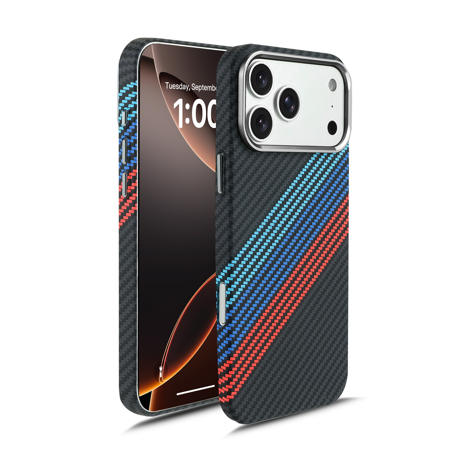 Чехол для телефона Carbon Luxo Life MagSafe iPhone J220 BMW черный (1) Чехол для телефона Carbon Luxo Life MagSafe iPhone 14 J220 BMW черный — изображение 1