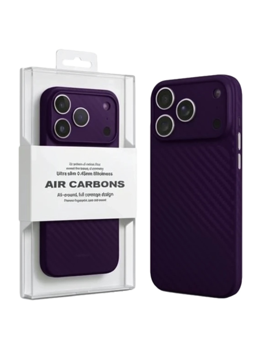 purple Ультратонкий чехол для iPhone 17 Pro KZDOO Air Carbon фиолетовый — изображение 1