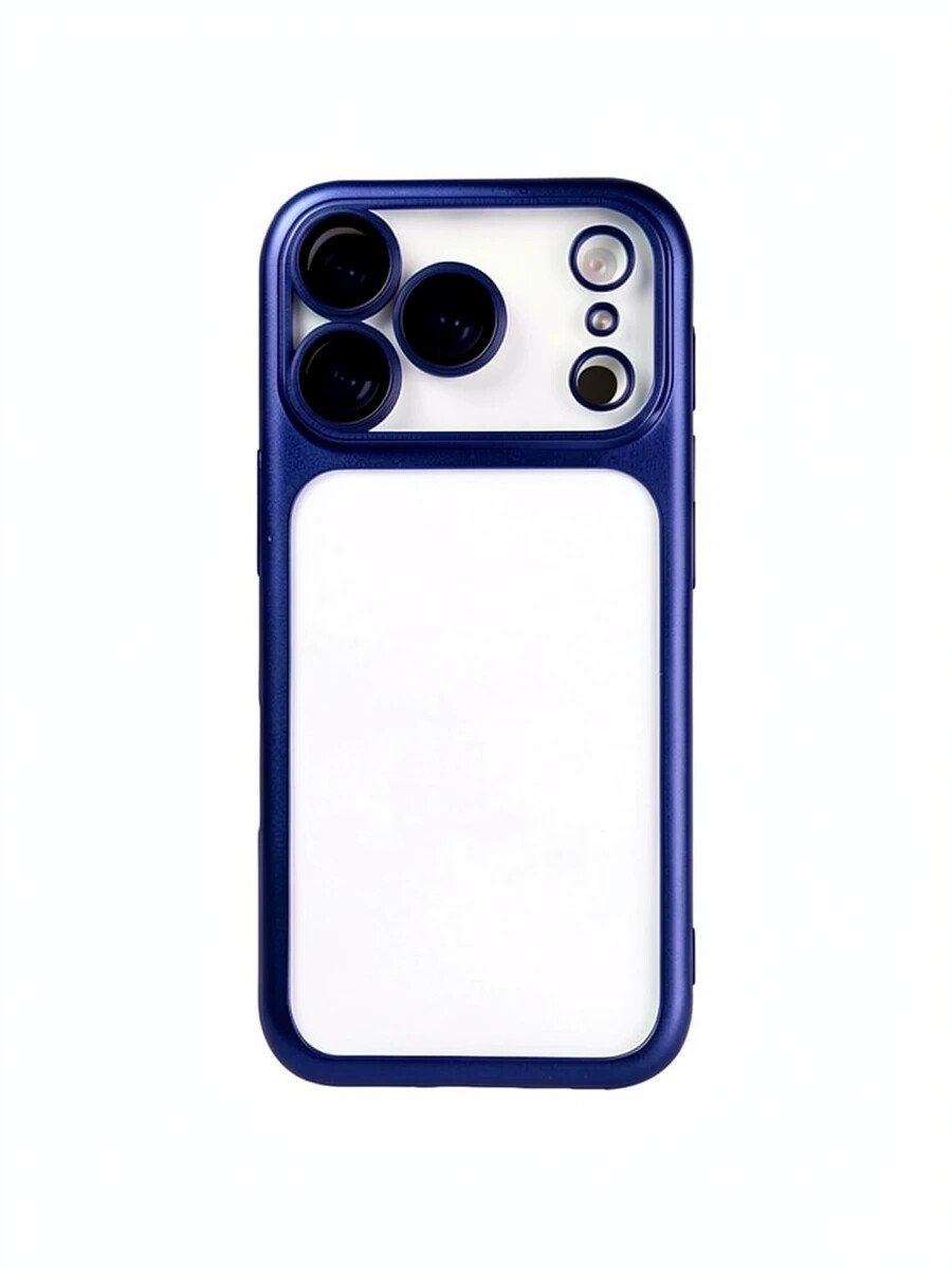 Чехол ультратонкий пластиковый с защитой камеры iPhone 17 Pro Синий Чехол ультратонкий пластиковый с защитой камеры iPhone 17 Pro Синий — изображение 1