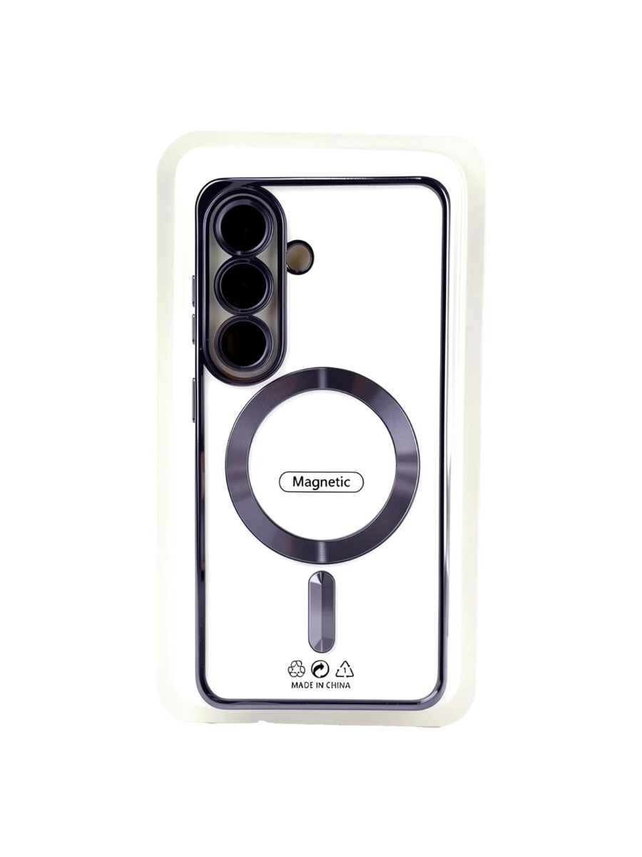 Dark Purple Силиконовый чехол с окантовкой Magnetic Case MagSafe Samsung Galaxy A56 Dark Purple — изображение 1