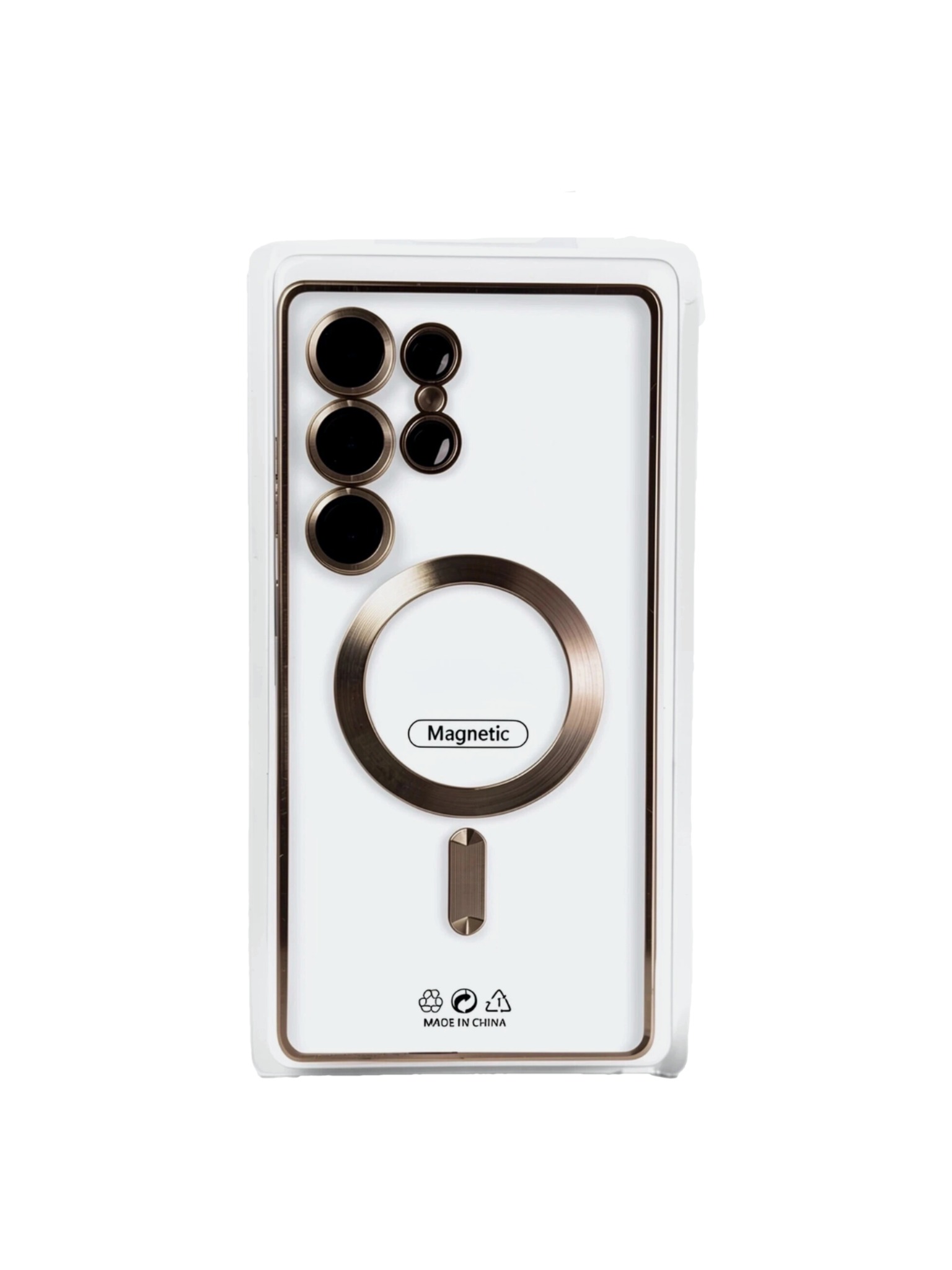 Dark gold Силиконовый чехол с окантовкой Magnetic Case MagSafe Samsung Galaxy S25 Ultra Dark Gold — изображение 1