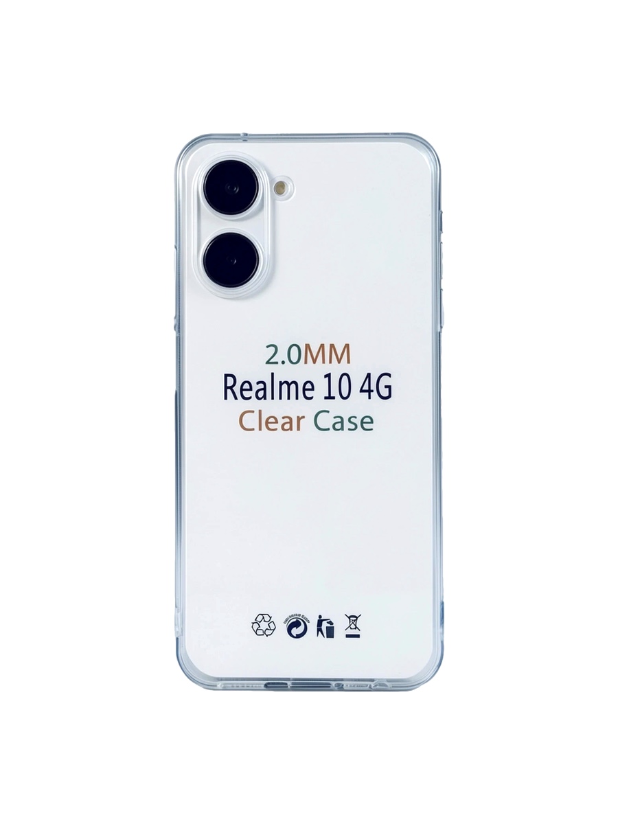 Силиконовый чехол плотный прозрачный Realme 10 противоударный Силиконовый чехол плотный прозрачный Realme 10 противоударный — изображение 1