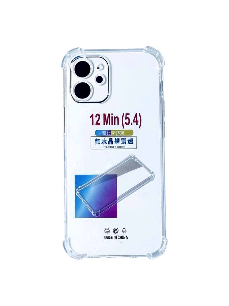 Силиконовый чехол плотный прозрачный iPhone 12 Mini противоударный Силиконовый чехол плотный прозрачный iPhone 12 Mini противоударный — изображение 1