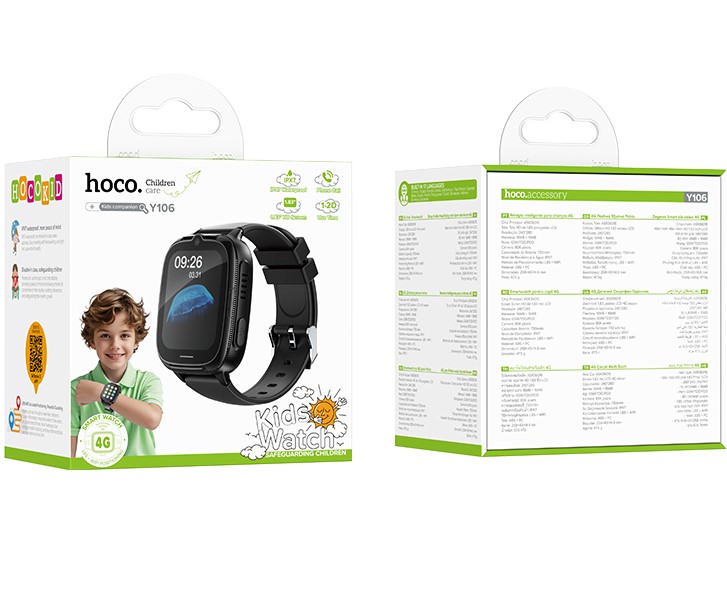 Смарт-часы Hoco Premium Product Y106 Kids черные Смарт-часы Hoco Premium Product Y106 Kids черные — изображение 1