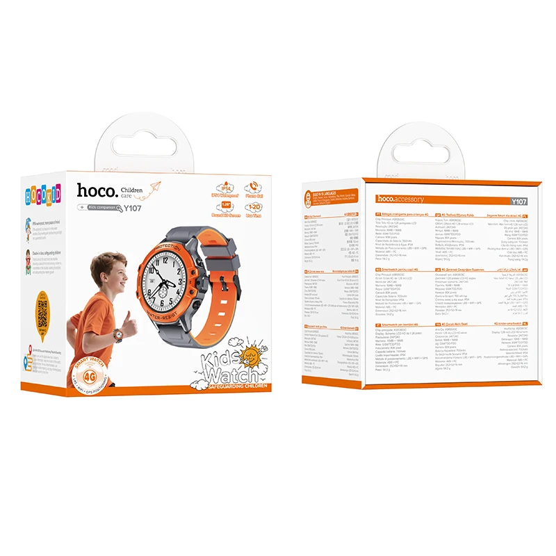 Смарт-часы Hoco Premium Product Y107 Kids серые Смарт-часы Hoco Premium Product Y107 Kids серые — изображение 1