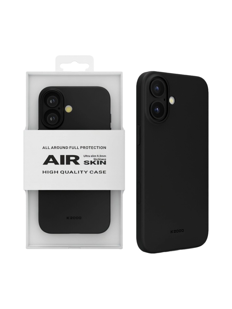 Ультратонкий чехол для iPhone 16 KZDOO Air Skin черный Ультратонкий чехол для iPhone 17 KZDOO Air Skin черный — изображение 1