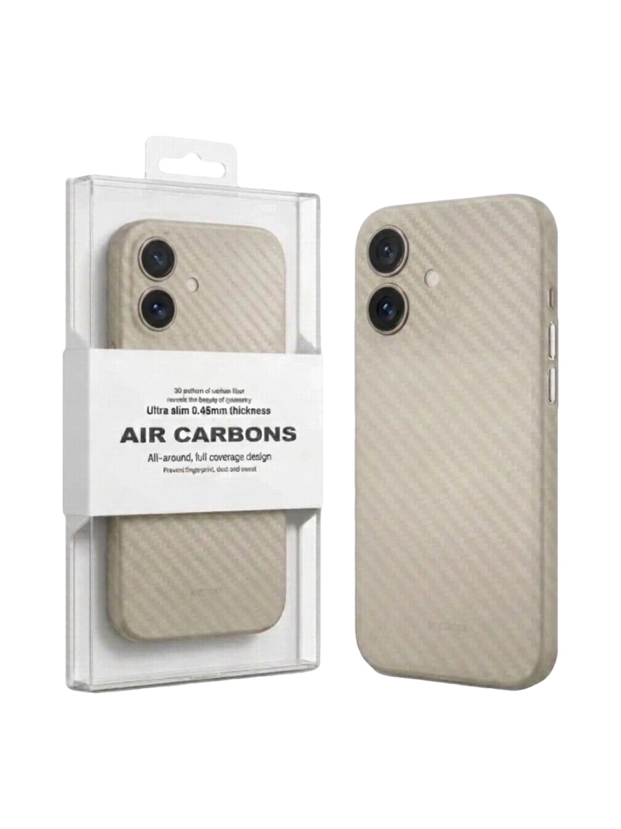 Ультратонкий чехол для iPhone 17 KZDOO Air Carbon прозрачный Ультратонкий чехол для iPhone 17 KZDOO Air Carbon прозрачный — изображение 1