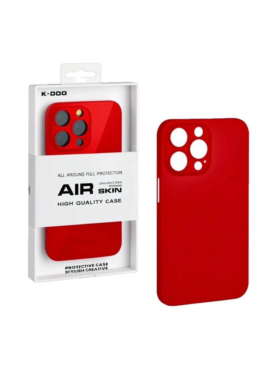 Ультратонкий чехол для iPhone KZDOO Air Skin красный Ультратонкий чехол для iPhone 16 Pro KZDOO Air Skin красный — изображение 1