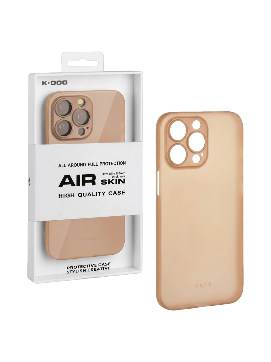 Ультратонкий чехол для iPhone KZDOO Air Skin оранжевый Ультратонкий чехол для iPhone 16 Pro Max KZDOO Air Skin оранжевый — изображение 1