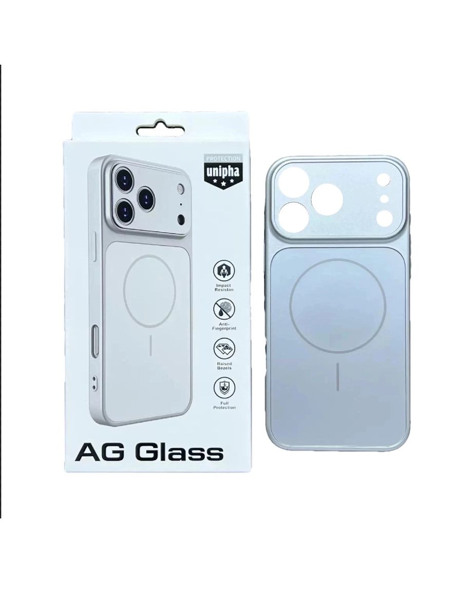 готово 2 Чехол пластиковый с защитой камеры AG Glass iPhone 17 Pro Max Серебро — изображение 1