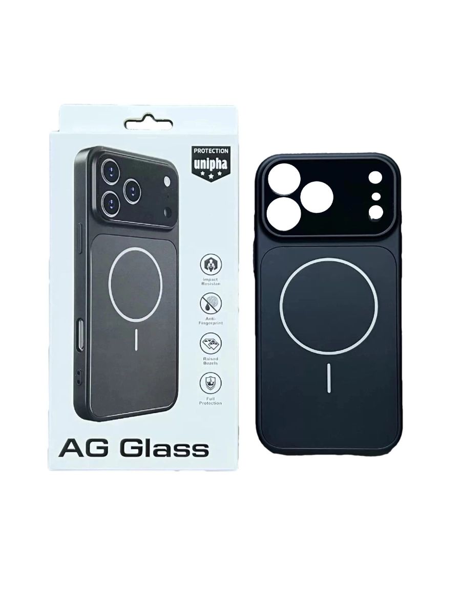 готово 4 Чехол пластиковый с защитой камеры AG Glass iPhone 16 Pro Max Черный — изображение 1