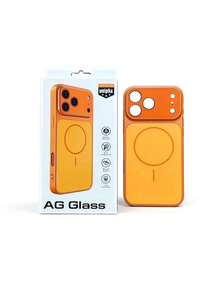 готово 5 Чехол пластиковый с защитой камеры AG Glass iPhone 17 Pro Оранжевый — изображение 1