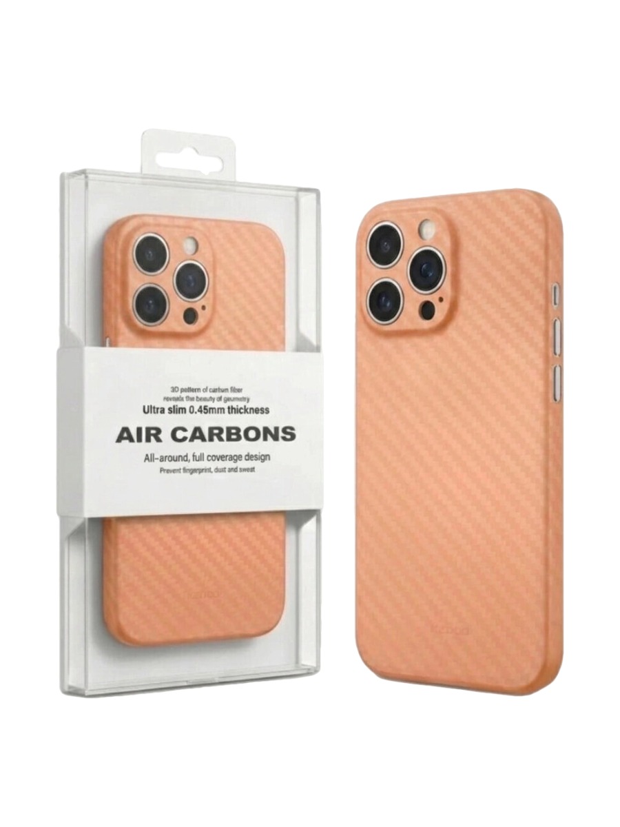 оранжевый 1 Ультратонкий чехол для iPhone 16 Pro Max KZDOO Air Carbon оранжевый — изображение 1