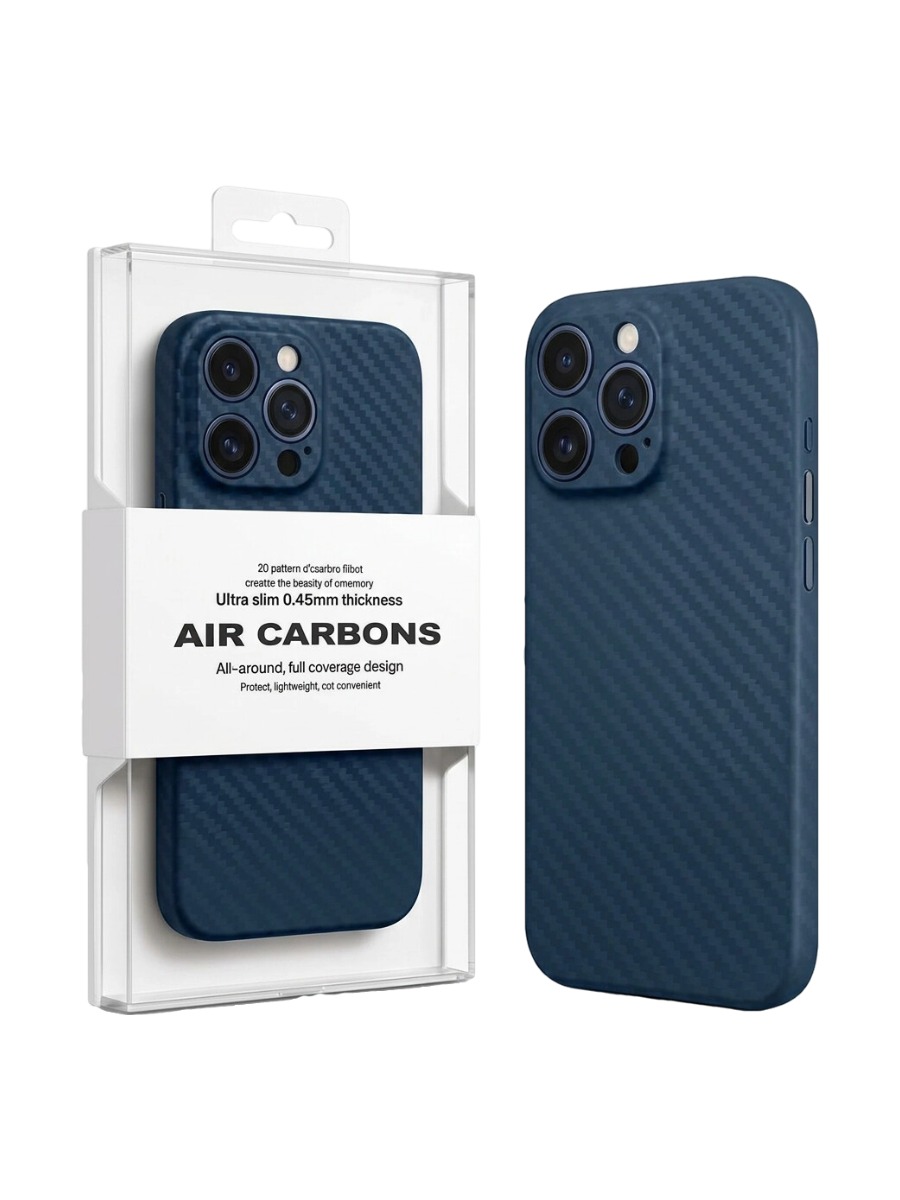 синий 1 Ультратонкий чехол для iPhone 16 Pro Max KZDOO Air Carbon синий — изображение 1
