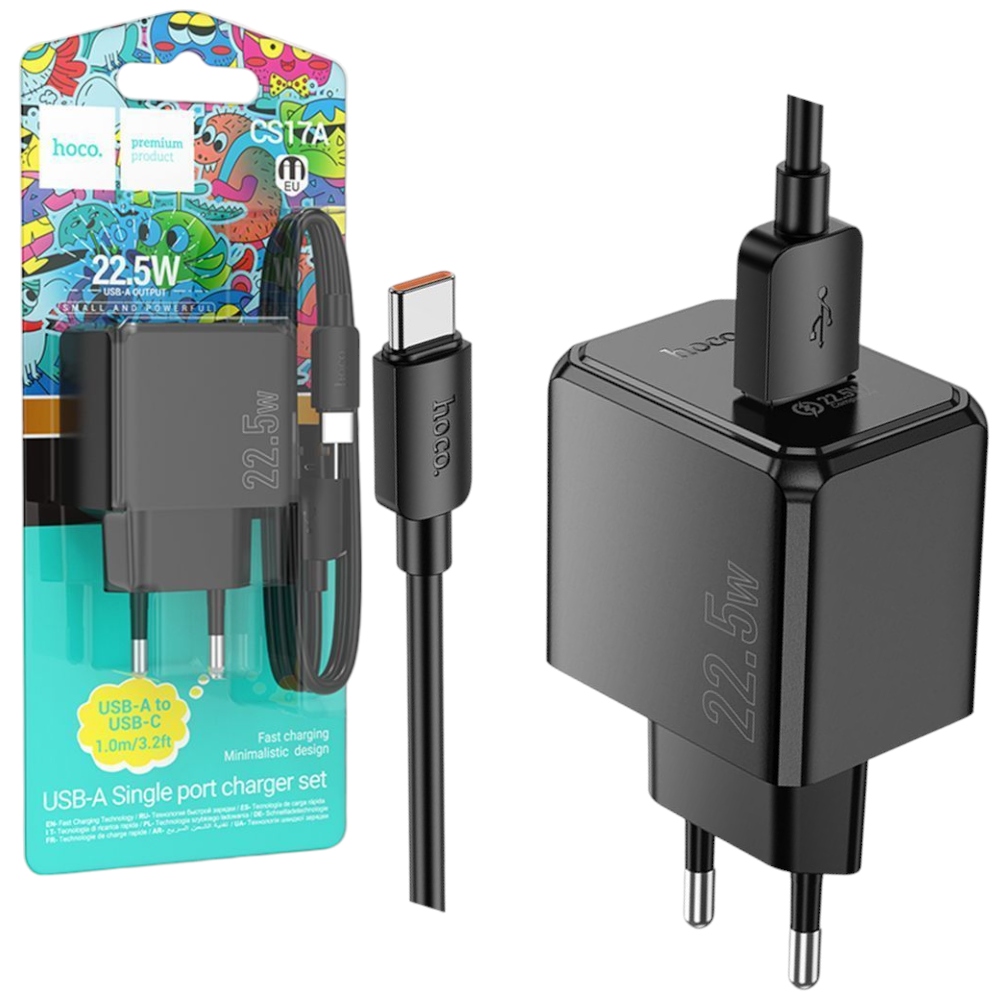 Адаптер сетевой Hoco Premium Product CS17A USB 22.5W Адаптер сетевой Hoco Premium Product CS17A USB 22.5W — изображение 1