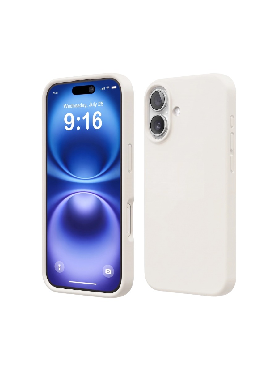 Чехол Silicone Case без логотипа iPhone 17 Белый (9) Чехол Silicone Case без логотипа iPhone 16 Белый (9) — изображение 1