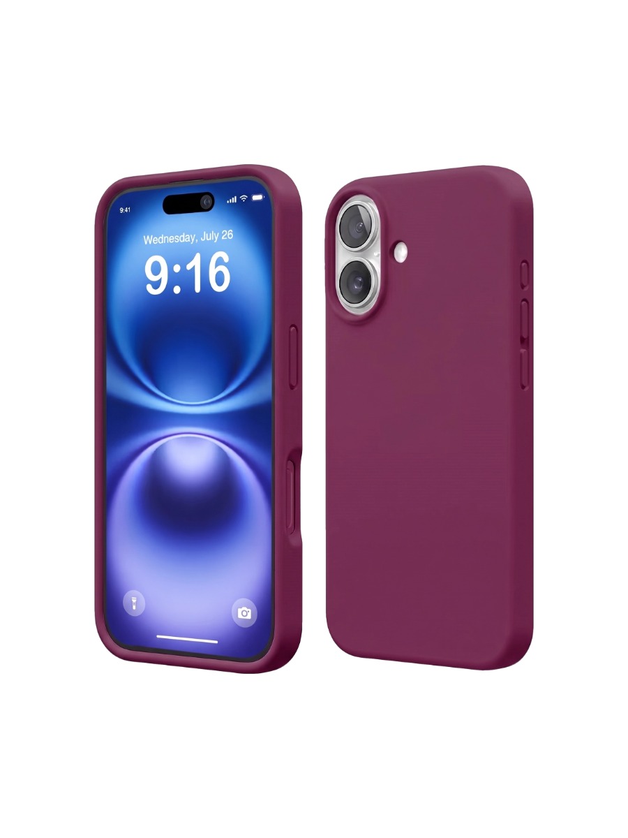 Чехол Silicone Case без логотипа iPhone 17 Бордовый (52) Чехол Silicone Case без логотипа iPhone 17 бордовый (52) — изображение 1