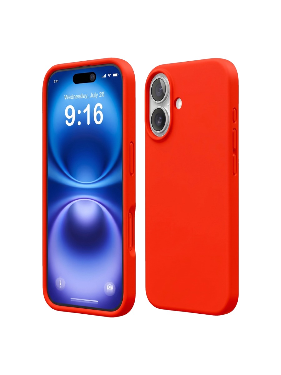 Чехол Silicone Case без логотипа iPhone 17 Красный (14) Чехол Silicone Case без логотипа iPhone 16 Красный (14) — изображение 1