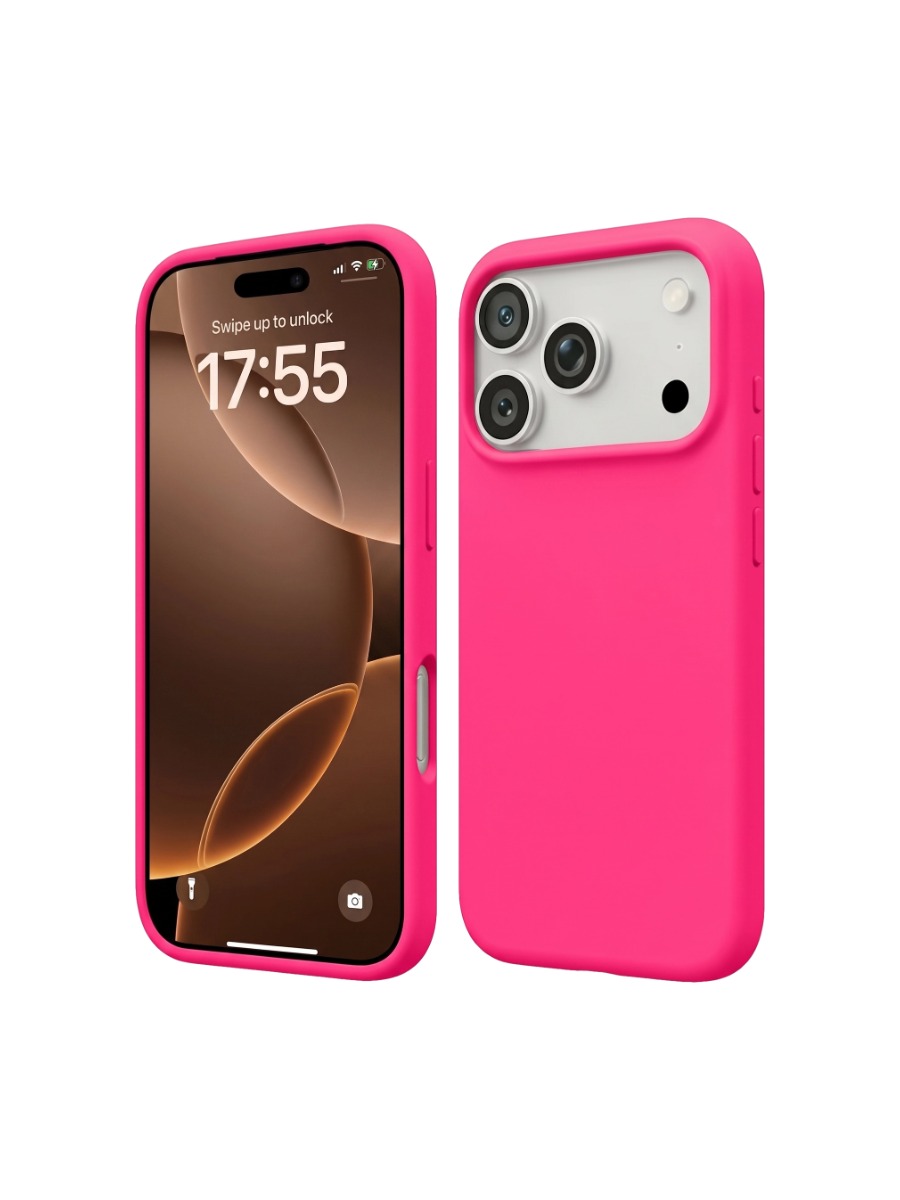 Чехол Silicone Case без логотипа iPhone 17 Pr Ярко-розовый (47) Чехол Silicone Case без логотипа iPhone 17 pro Ярко-розовый (47) — изображение 1