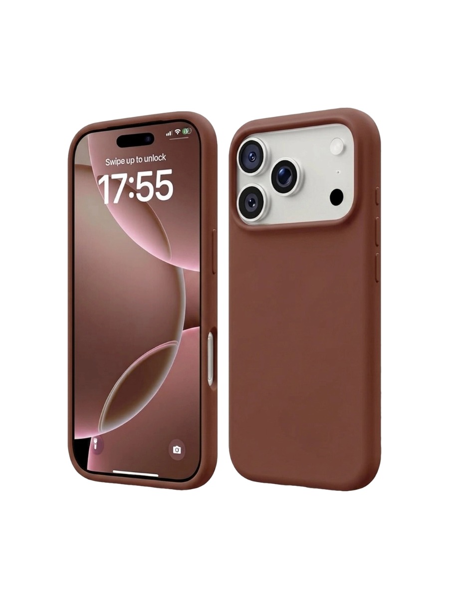 Чехол Silicone Case без логотипа iPhone 17 Pro Коричневый (32) Чехол Silicone Case без логотипа iPhone 17 pro Коричневый (32) — изображение 1