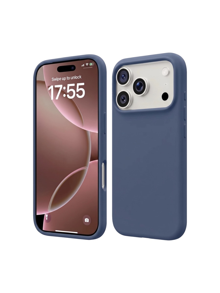 Чехол Silicone Case без логотипа iPhone 17 Pro темно-синий (8) Чехол Silicone Case без логотипа iPhone 17 Pro Max темно-синий (8) — изображение 1