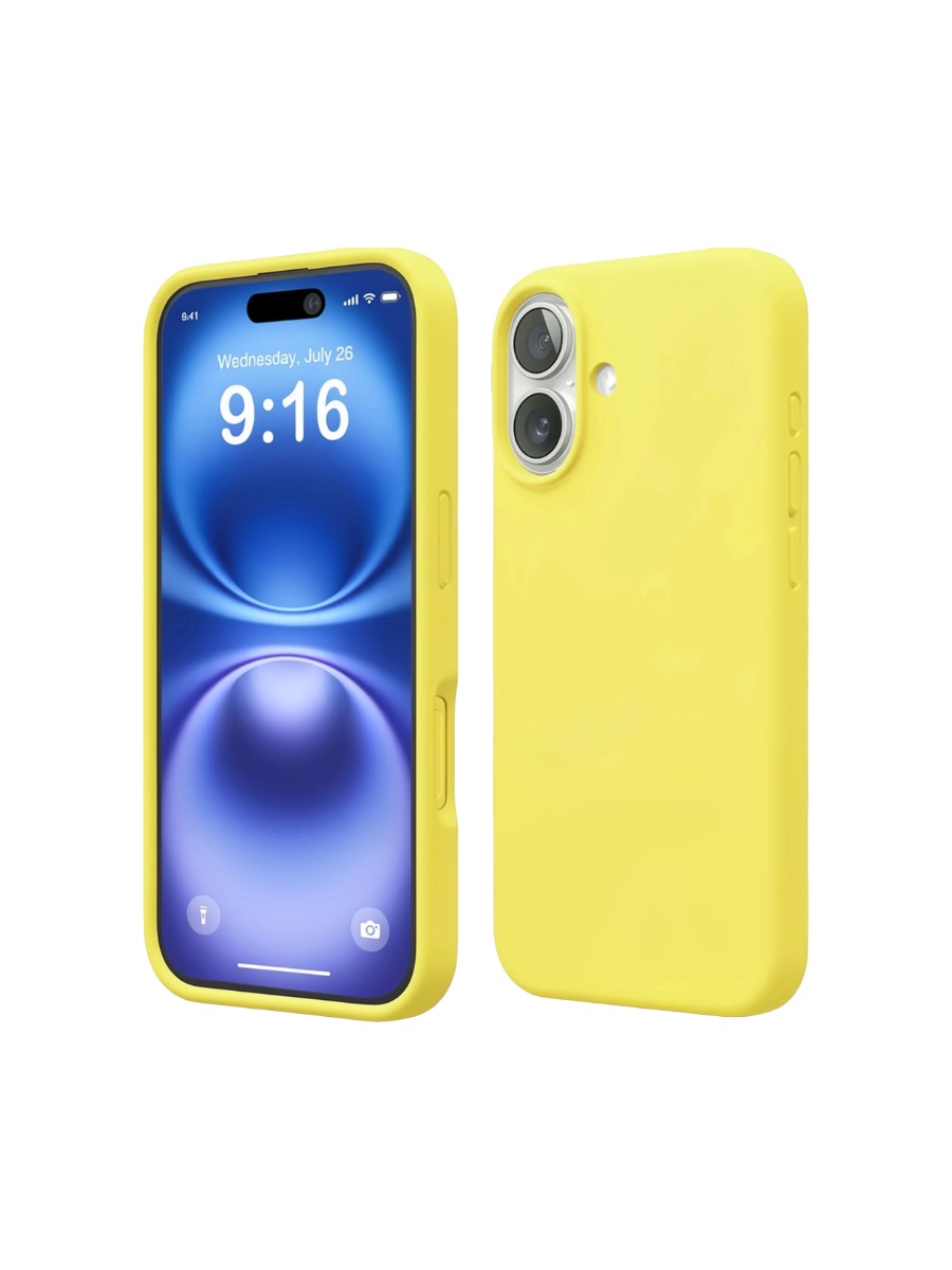 Чехол Silicone Case без логотипа iPhone 17 Желтый (55) Чехол Silicone Case без логотипа iPhone 16 Желтый (55) — изображение 1