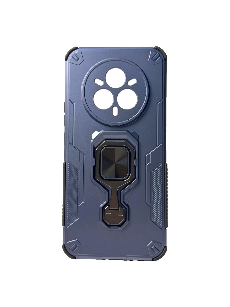 Противоударный чехол с магнитом и кольцом Realme 14 Pro Plus темно-синий Противоударный чехол с магнитом и кольцом Realme 14 Pro Plus темно-синий — изображение 1