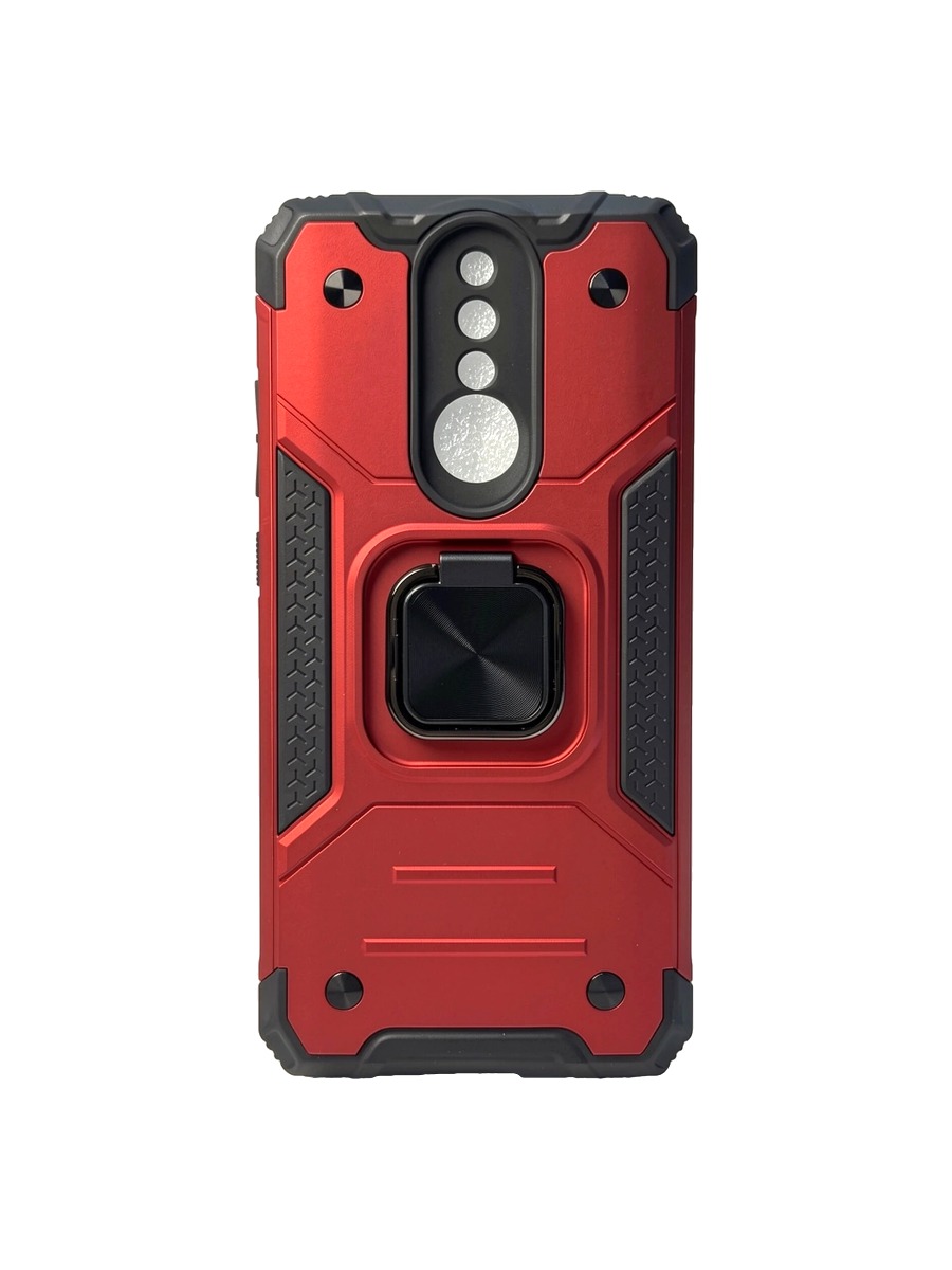 Противоударный чехол с магнитом и кольцом Xiaomi Redmi 8 красный Противоударный чехол с магнитом и кольцом Xiaomi Redmi 8 красный — изображение 1