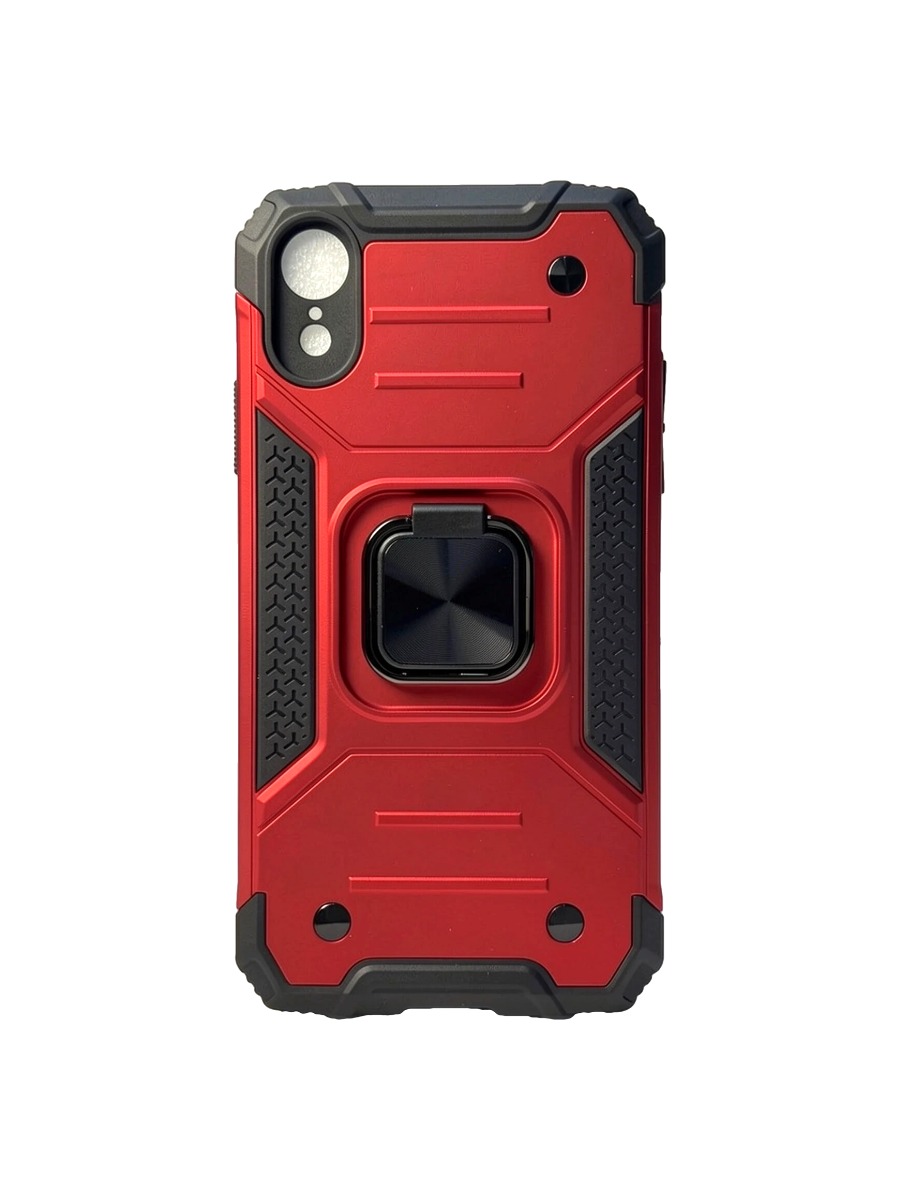 Противоударный чехол с магнитом и кольцом iPhone XR красный Противоударный чехол с магнитом и кольцом iPhone XR красный — изображение 1