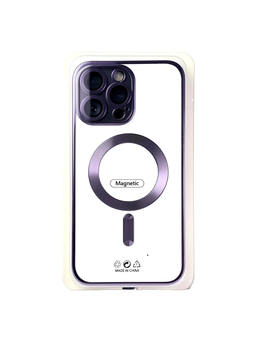 Purple Силиконовый чехол с окантовкой Magnetic Case MagSafe (закрытая камера) iPhone 13 Pro Max Purple — изображение 1