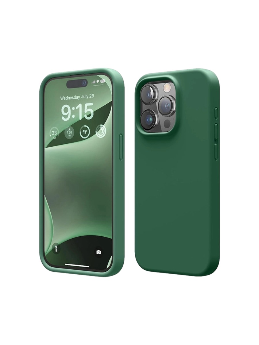 Silicone-Case-iPhone-temno-zelenyj-49 Чехол Silicone Case без логотипа iP 11 Pro Темно-зеленый (58) — изображение 1