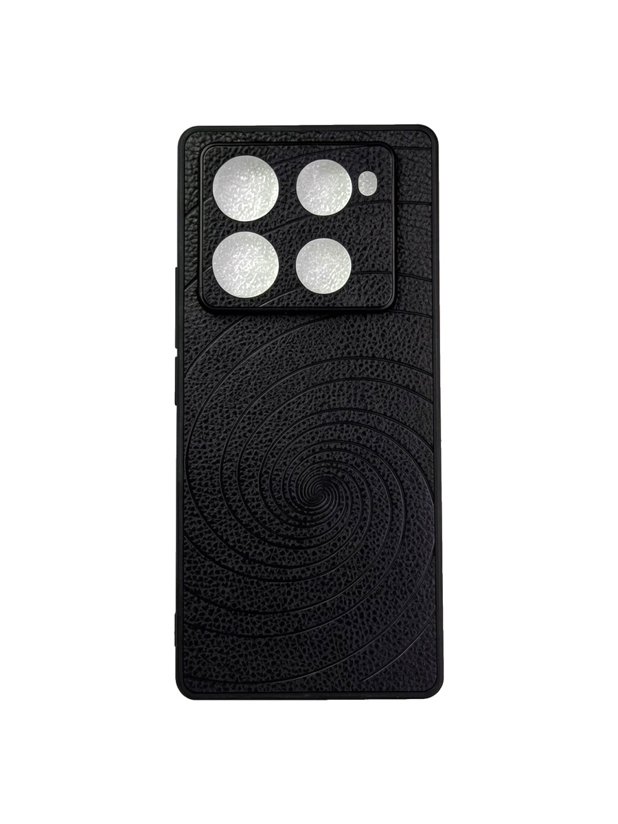 Силиконовый чехол под кожу с дизайном Infinix Note 40 Pro черный Силиконовый чехол под кожу с дизайном Infinix Note 40 Pro черный — изображение 1