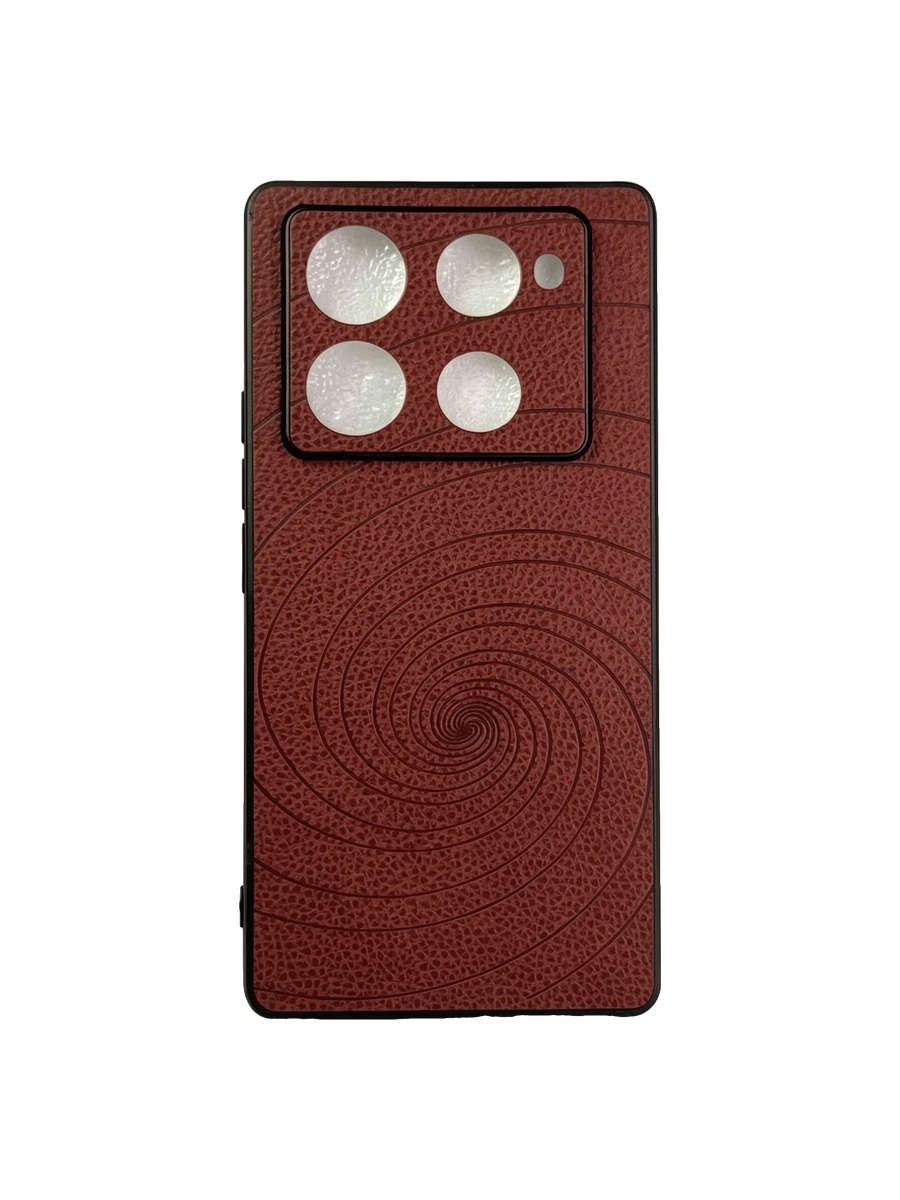 Силиконовый чехол под кожу с дизайном Infinix Note 40 Pro коричневый Силиконовый чехол под кожу с дизайном Infinix Note 40 Pro коричневый — изображение 1