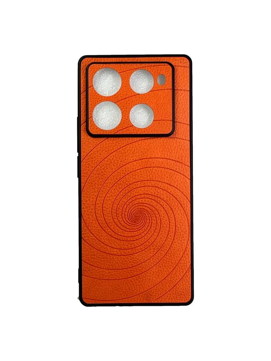 Силиконовый чехол под кожу с дизайном Infinix Note 40 Pro оранжевый Силиконовый чехол под кожу с дизайном Infinix Note 40 Pro оранжевый — изображение 1