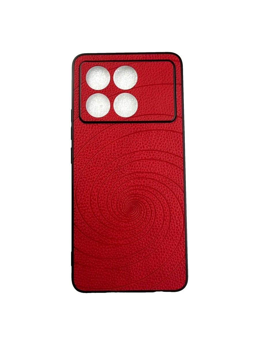 Силиконовый чехол под кожу с дизайном Xiaomi Poco X6 Pro красный Силиконовый чехол под кожу с дизайном Xiaomi Poco X6 Pro красный — изображение 1