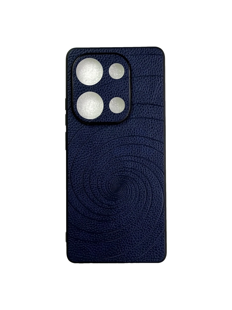 Силиконовый чехол под кожу с дизайном Xiaomi Redmi Note 13 черных.jpg Силиконовый чехол под кожу с дизайном Xiaomi Redmi Note 13 темно-синий — изображение 1