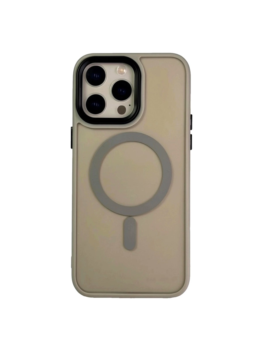 Силиконовый чехол MagSafe с матовым бампером iPhone 15 Pro графитовый Силиконовый чехол MagSafe с матовым бампером iPhone 14 Pro Max графитовый — изображение 1