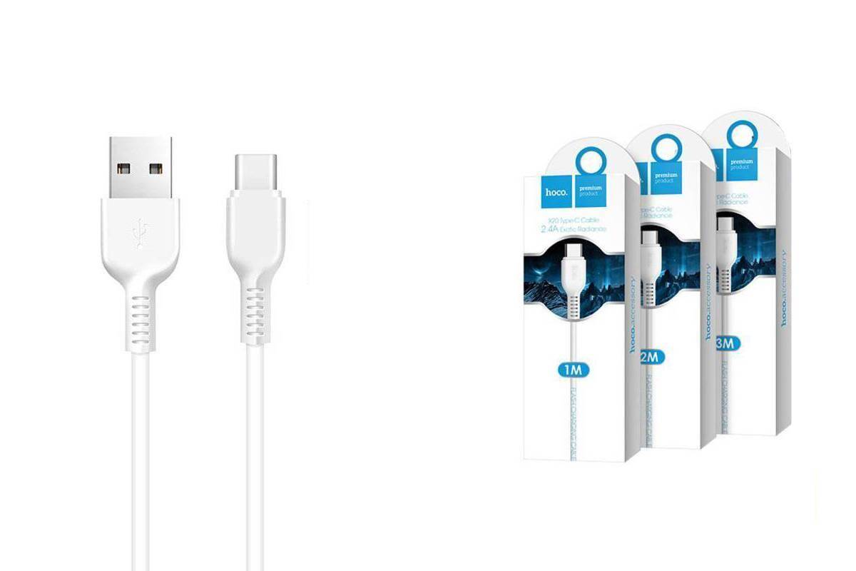 USB кабель Type-C Hoco Premium Product X20 (3м) Белый USB кабель Type-C Hoco Premium Product X20 (3м) Белый — изображение 1