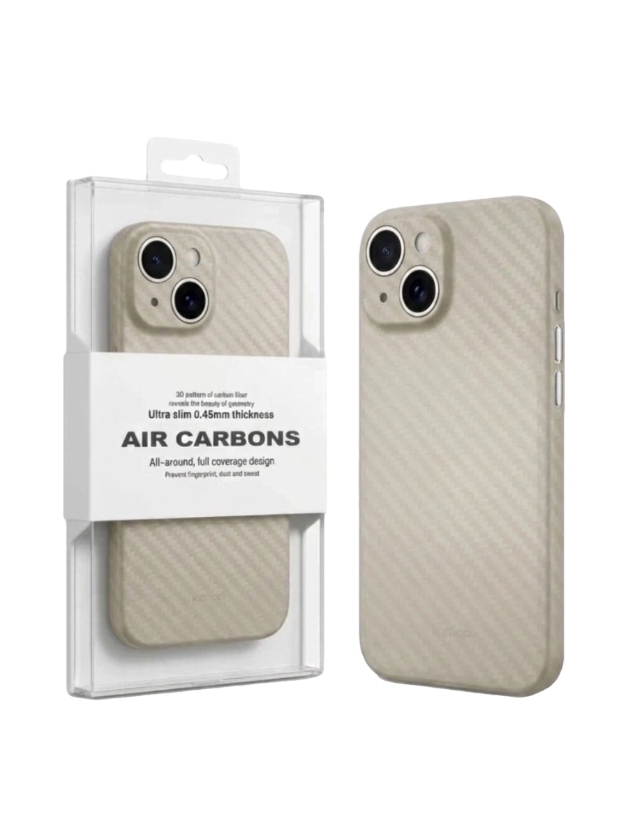 Ультратонкий чехол для iPhone 15 KZDOO Air Carbon прозрачный Ультратонкий чехол для iPhone 15 KZDOO Air Carbon прозрачный — изображение 1