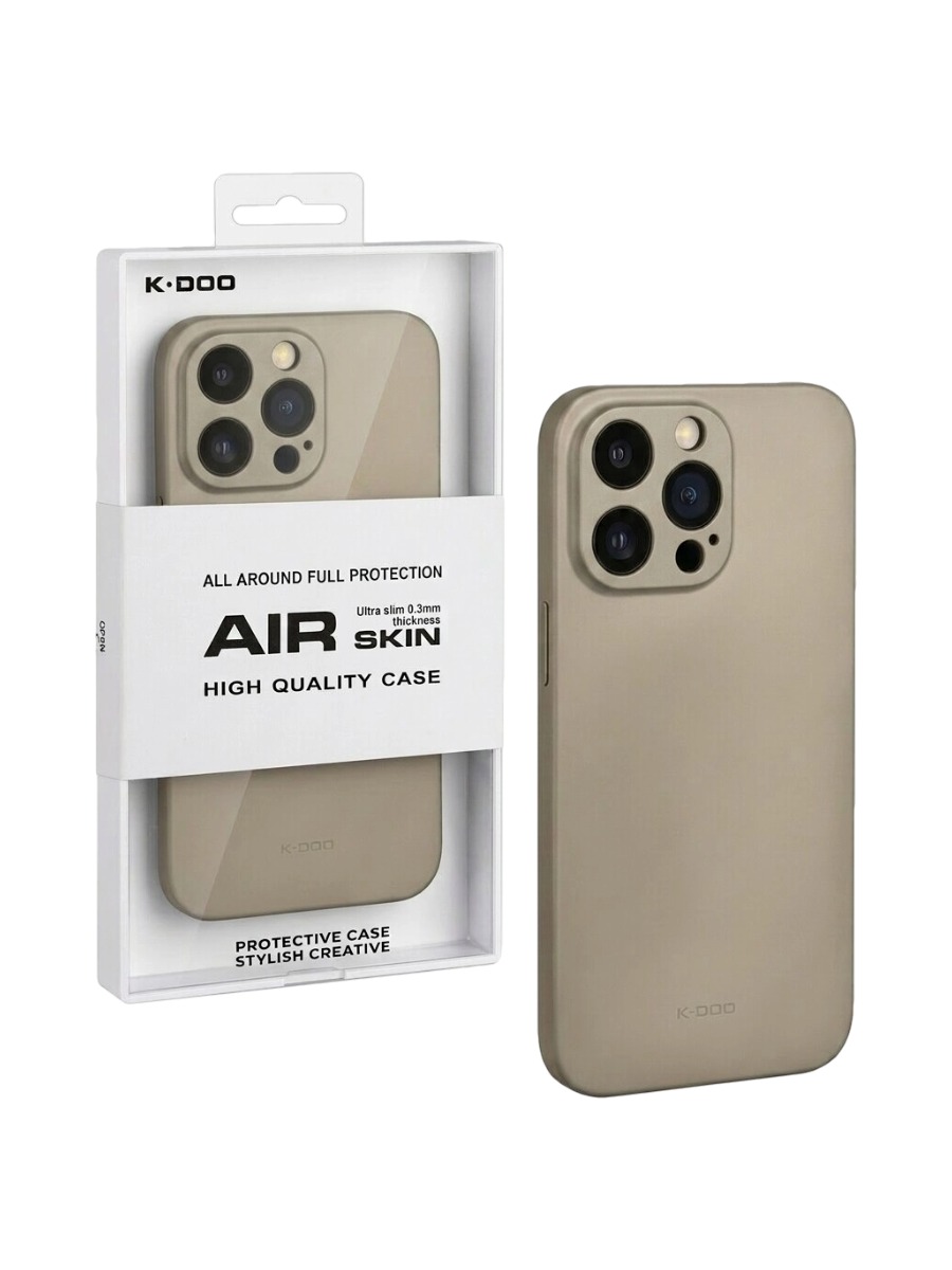 Ультратонкий чехол для iPhone KZDOO Air Skin бежевый Ультратонкий чехол для iPhone 15 Pro KZDOO Air Skin бежевый — изображение 1