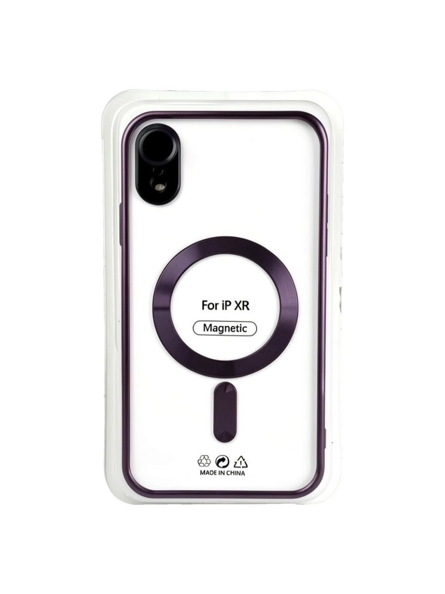 dark Purple Силиконовый чехол с окантовкой Magnetic Case MagSafe (закрытая камера) iPhone XR Dark Purple — изображение 1