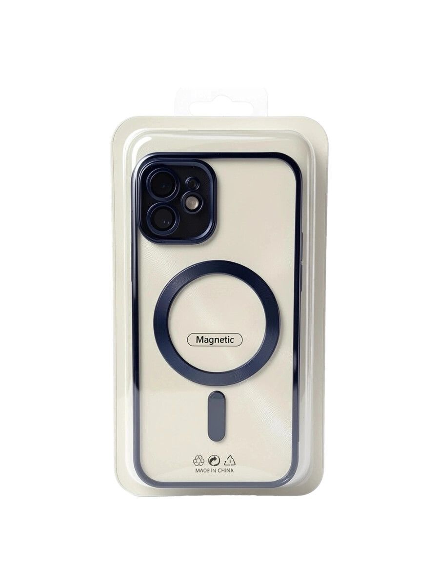 dark blue Силиконовый чехол с окантовкой Magnetic Case MagSafe (закрытая камера) iPhone 11 Dark Blue — изображение 1