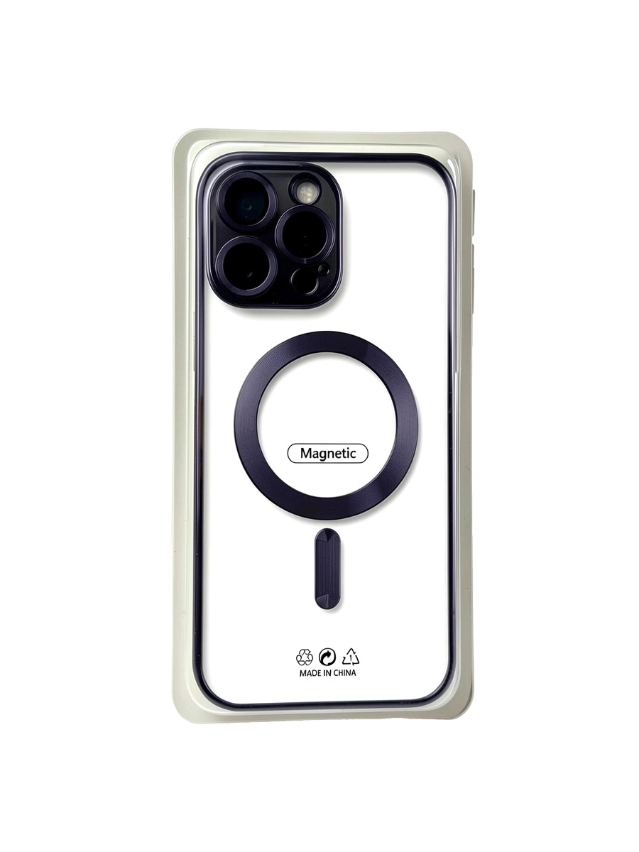 dark purple Силиконовый чехол с окантовкой Magnetic Case MagSafe (закрытая камера) iPhone 14 Pro Max Dark Purple — изображение 1