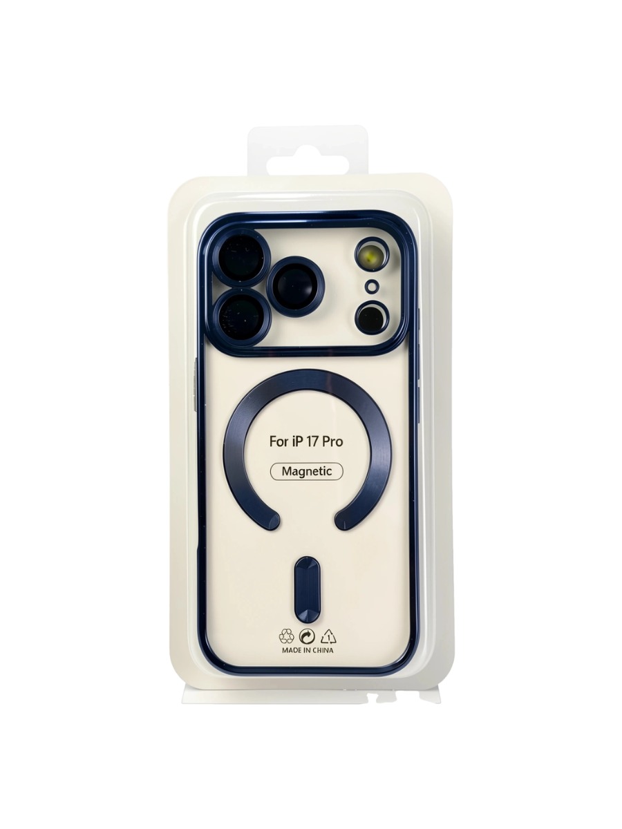 night blue Силиконовый чехол с окантовкой Magnetic Case MagSafe (закрытая камера) iPhone 17 Pro Night Blue — изображение 1