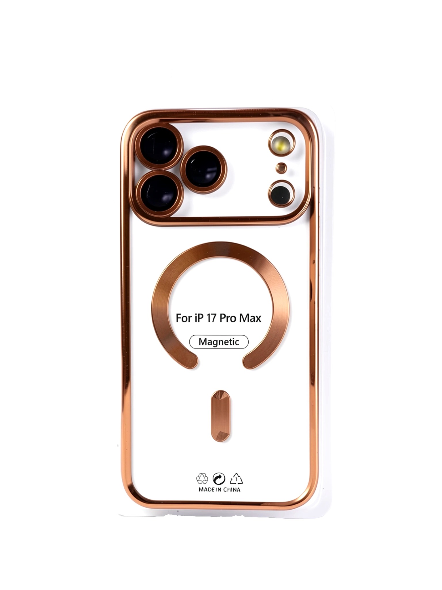 orange Силиконовый чехол с окантовкой Magnetic Case MagSafe (закрытая камера) iPhone 17 Pro Max Orange — изображение 1