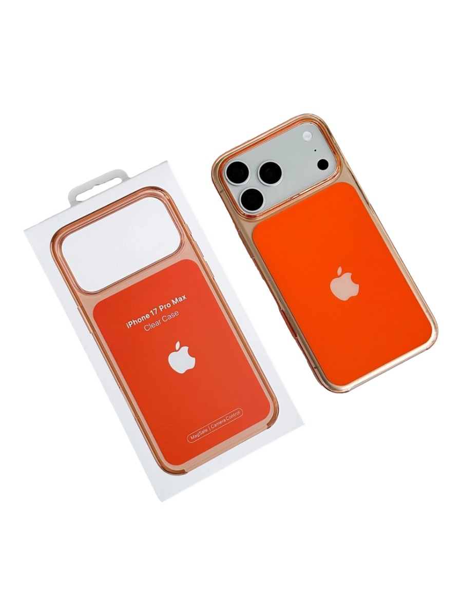 Чехол Clear Case MagSafe Camera Control iPhone 17 Pro:18 Pro:18 Pro оранжевый Чехол Clear Case MagSafe Camera Control iPhone 17 Pro/18 Pro/18 Pro оранжевый — изображение 1