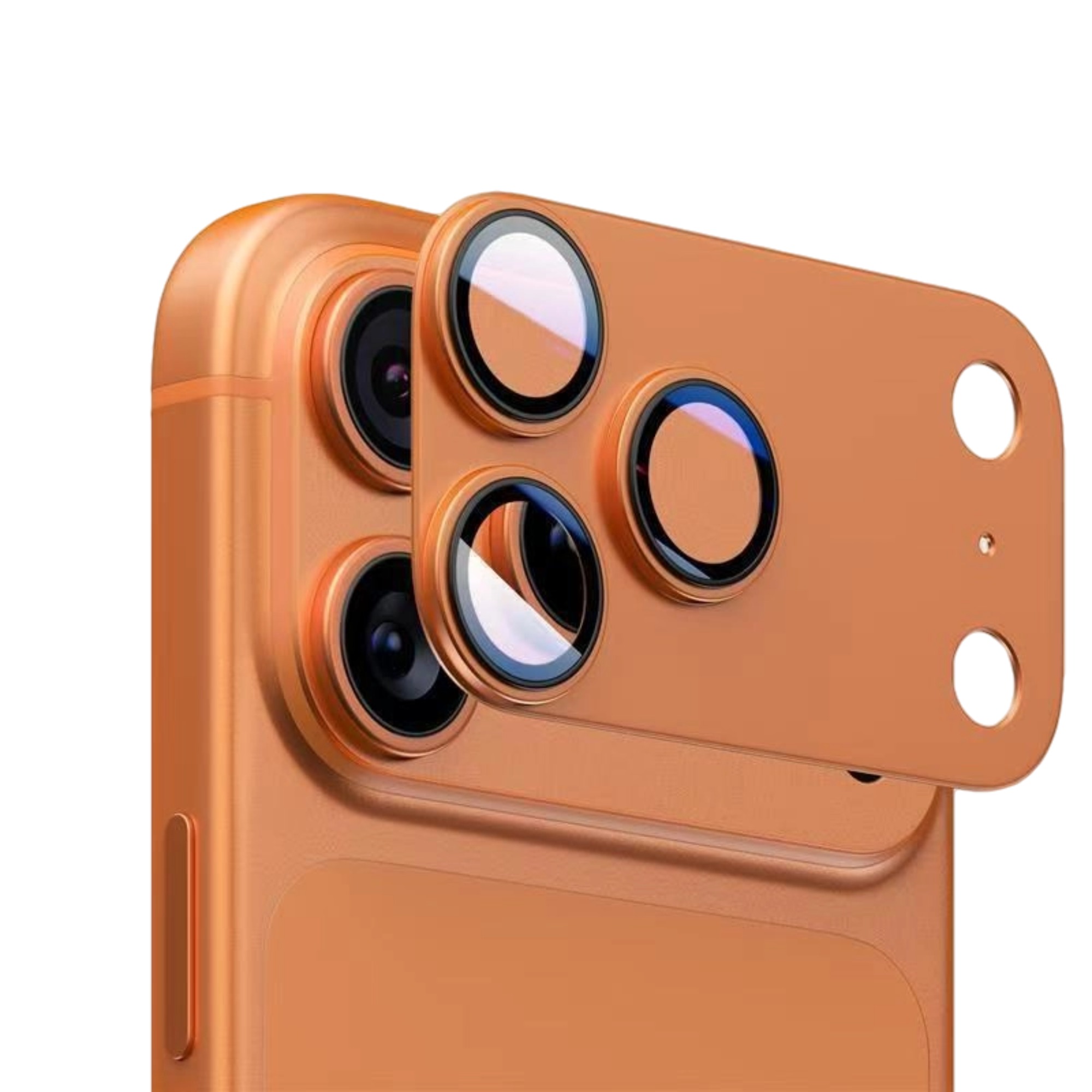 Металлическая защита блоков камеры iPhone 17 Pro Оранжевая Металлическая защита блоков камеры iPhone 17 Pro Оранжевая — изображение 1
